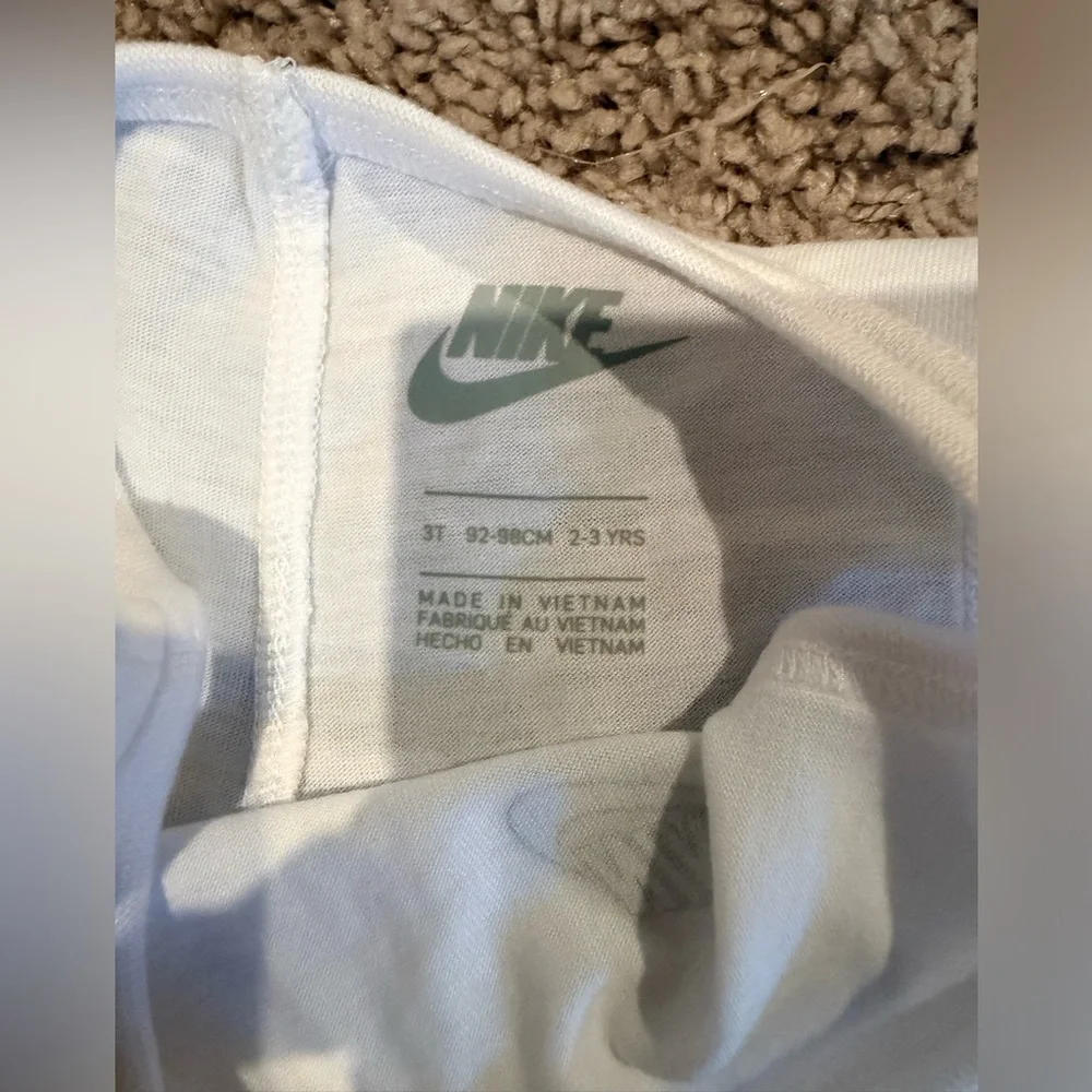 Nike White Tank with Black Swoosh Logo